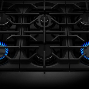 KitchenAid® 36-Inch 6 Burner Commercial-Style Gas Range with No Preheat Air Fry Mode KFGS936SBE