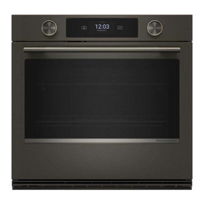 Kitchenaid® 30-inch Smart Electric Single Wall Oven with Intelligent Cooking Camera - Black Ore KOES930SBE