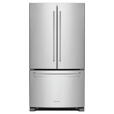 Kitchenaid® 25 cu.ft. 36-Width Standard Depth French Door Refrigerator with Interior Dispense KRFF305ESS