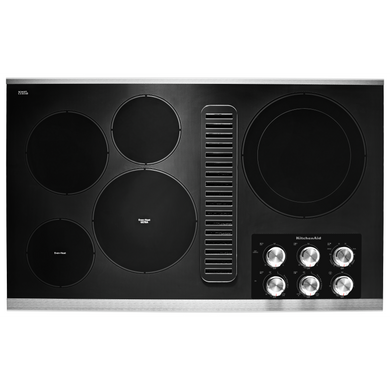 Kitchenaid® 36" Electric Downdraft Cooktop with 5 Elements KCED606GSS