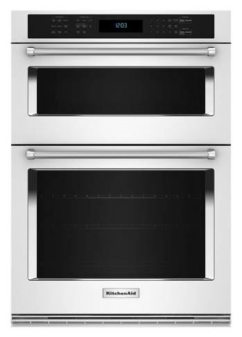 KitchenAid® 30" Combination Microwave Wall Oven with Air Fry Mode KOEC530PWH