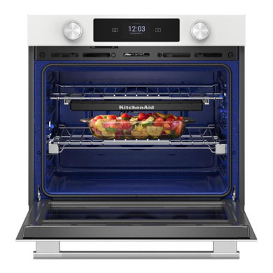 Kitchenaid® 30-inch Smart Electric Single Wall Oven with Assisted Cooking Modes - White KOES730SWH