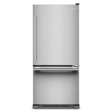 Kitchenaid® 19 Cu. Ft. 30-Inch Standard-Depth Bottom Mount Refrigerator with Right Door Swing KRBR130SPS