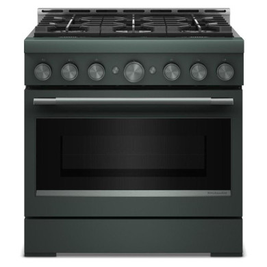 KitchenAid® 36-Inch 6 Burner Commercial-Style Gas Range with No Preheat Air Fry Mode KFGS936SJP