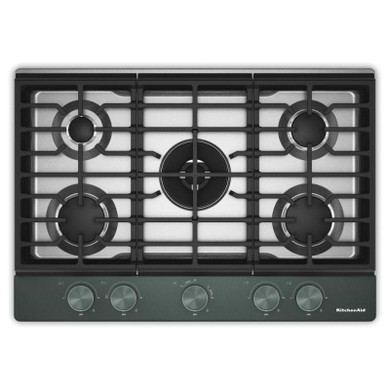 Kitchenaid® Gas-on-Metal Cooktop with an Integrated Wok Grate and CookShield™ Finish KCGK530SJP