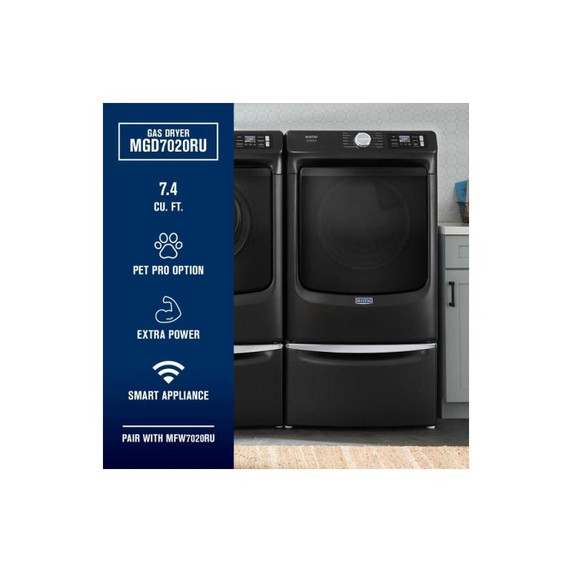 Maytag® Smart Pet Pro Front Load Gas Dryer - 7.4 CU. FT. MGD7020RU