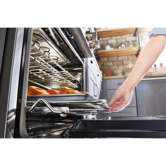 KitchenAid® 30'' Smart Commercial-Style Dual Fuel Range with 4 Burners KFDC500JAV