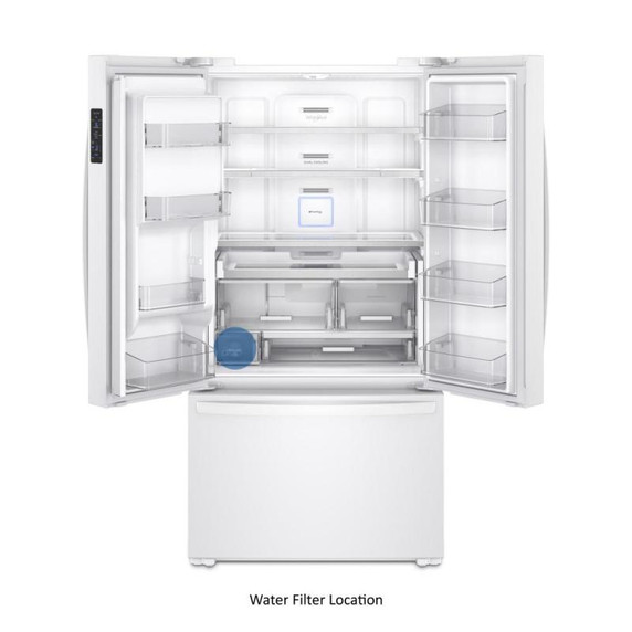 Whirlpool® 36-inch Wide Counter Depth French Door Refrigerator - 24 cu. ft. WRF954CIHW