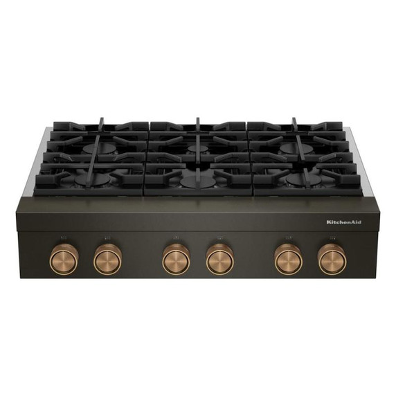 KitchenAid® 36-inch 6-Burner Gas Commercial-Style Rangetop KCGK936TBE