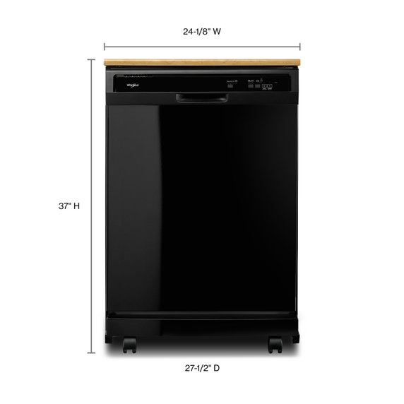 Whirlpool® Heavy-Duty Dishwasher with 1-Hour Wash Cycle WDP370PAHB