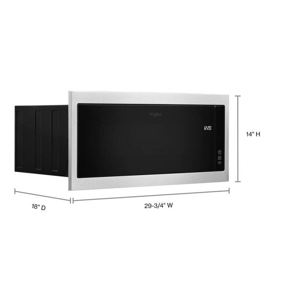 Whirlpool® 1.1 cu. ft. Built-In Microwave with Slim Trim Kit - 14" Height YWMT50011KS