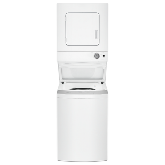 Whirlpool® 1.6 cu.ft I.E.C. Electric Stacked Laundry Center 6 Wash cycles and AutoDry™ YWET4024HW