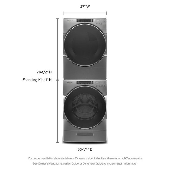 Whirlpool® 5.8 cu. ft. I.E.C. Front Load Washer with Load & Go™ XL Dispenser WFW8620HC