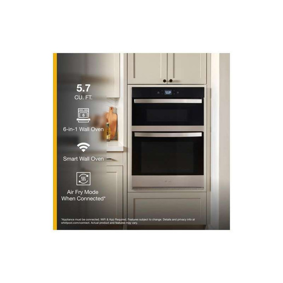 Whirlpool® 5.7 Total Cu. Ft. Combo Wall Oven with Air Fry When Connected WOEC5027LZ