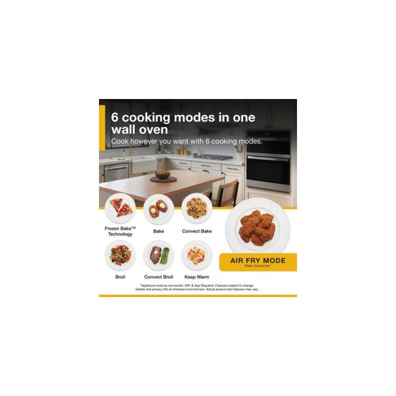 Whirlpool® 5.7 Total Cu. Ft. Combo Wall Oven with Air Fry When Connected WOEC5027LZ