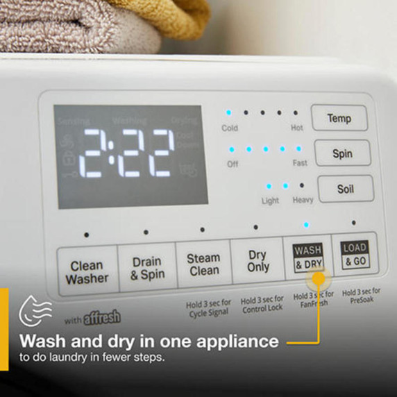 Whirlpool® 5.2 Cu. Ft. I.E.C. Ventless All In One Washer Dryer WFC682CLW