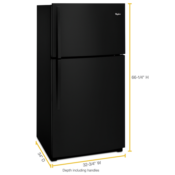 Whirlpool® 33-inch Wide Top Freezer Refrigerator - 21 cu. ft. WRT541SZDB