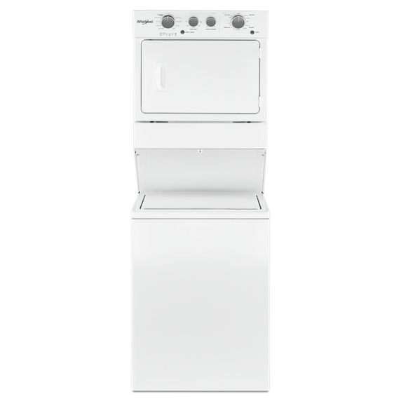 Whirlpool® 3.5 cu.ft Gas Stacked Laundry Center 9 Wash cycles and AutoDry™ WGT4027HW