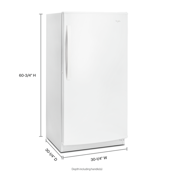 Whirlpool® 16 cu. ft. Upright Freezer with Frost-Free Defrost WZF57R16FW