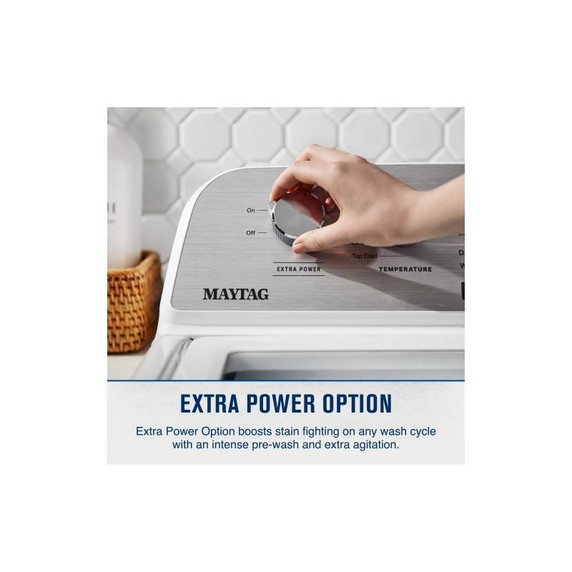 Maytag® Top Load Washer with Extra Power - 5.4 cu. ft MVW5435PW Maytag® Top Load Washer with Extra Power - 5.4 cu. ft MVW5435PW