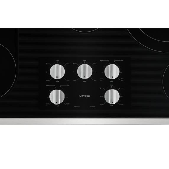 Maytag® 36-Inch Electric Cooktop with Reversible Grill and Griddle MEC8836HS