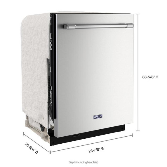 Maytag® Top control dishwasher with Third Level Rack and Dual Power Filtration MDB9979SKZ