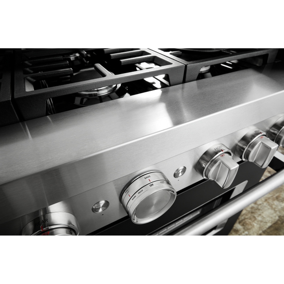 KitchenAid® 36'' Smart Commercial-Style Dual Fuel Range with 6 Burners KFDC506JBK