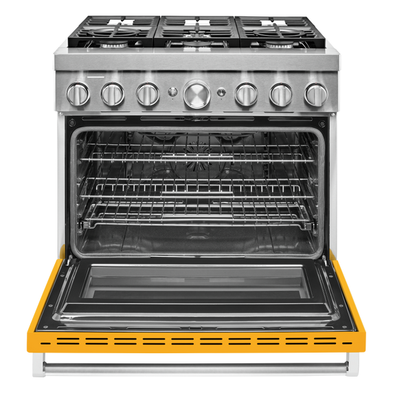 KitchenAid® 36'' Smart Commercial-Style Dual Fuel Range with 6 Burners KFDC506JYP