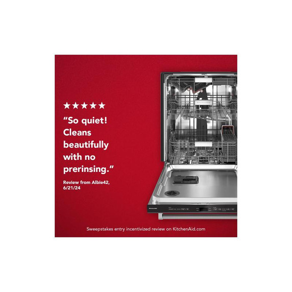 Kitchenaid® 44 dBA Dishwasher with 360° Max Jets™ Third Rack and LED Interior Lighting KDTM804KPS
