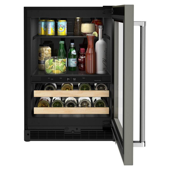 Kitchenaid® 24" Panel-Ready Beverage Center with Wood-Front Racks KUBR214KPA