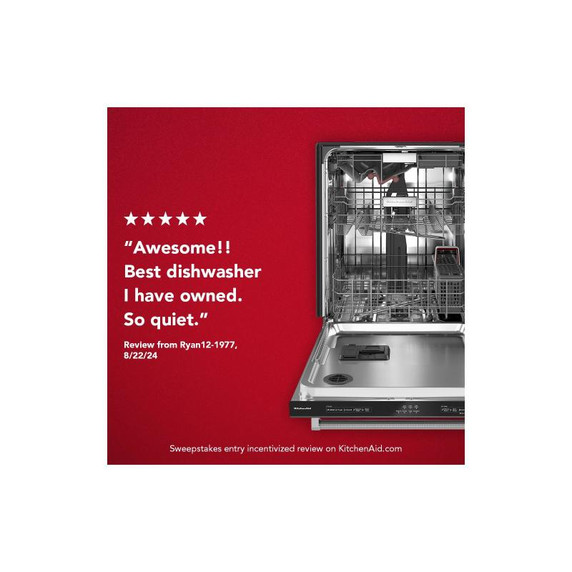 Kitchenaid® 44 dBA Dishwasher in PrintShield™ Finish with 360° Max Jets™ Third Rack KDTM404KBS