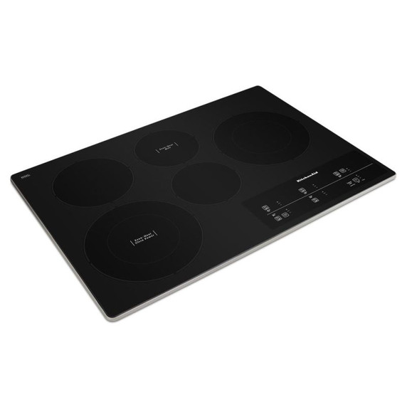 Kitchenaid® 30" Electric Cooktop with 5 Elements and Touch-Activated Controls KCES950KSS