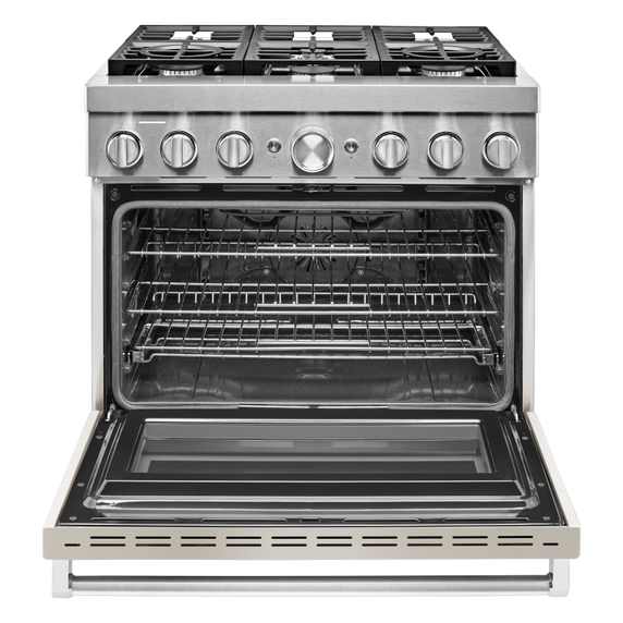 KitchenAid® 36'' Smart Commercial-Style Dual Fuel Range with 6 Burners KFDC506JMH