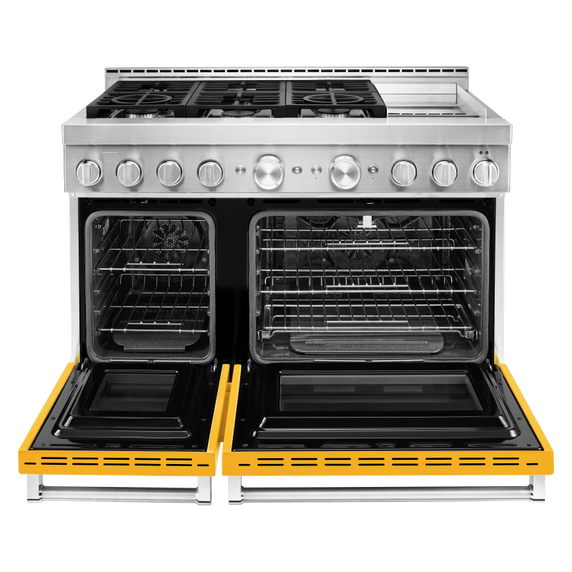 KitchenAid® 48'' Smart Commercial-Style Gas Range with Griddle KFGC558JYP