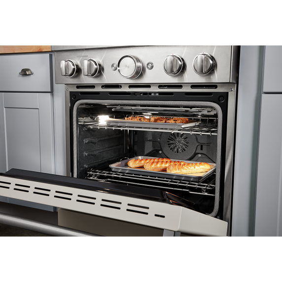 KitchenAid® 30'' Smart Commercial-Style Gas Range with 4 Burners KFGC500JMH