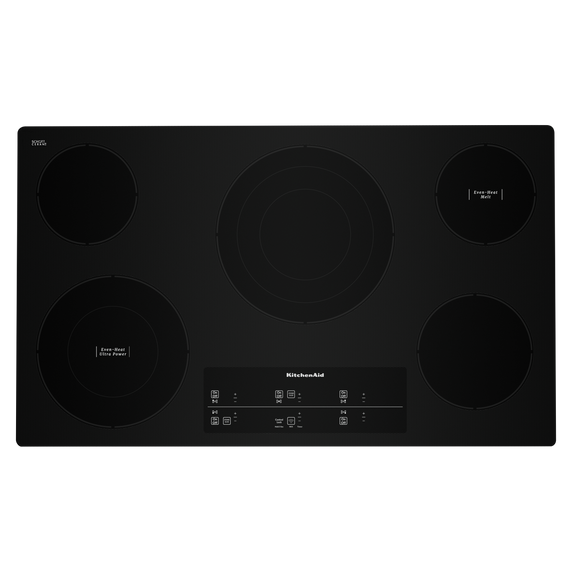 Kitchenaid® 36 Electric Cooktop with 5 Elements and Touch-Activated Controls KCES956KBL