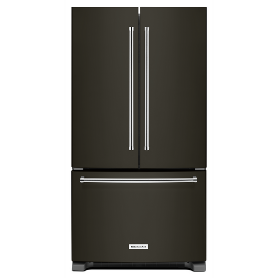 Kitchenaid® 25 Cu. Ft. 36-Width Standard Depth French Door Refrigerator with Interior Dispense and PrintShield™ Finish KRFF305EBS