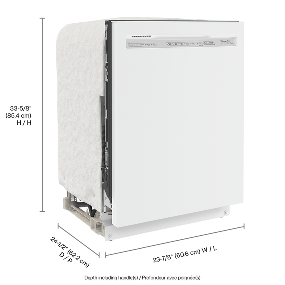 Kitchenaid® 47 dBA Two-Rack Dishwasher with ProWash™ Cycle KDFE104KWH