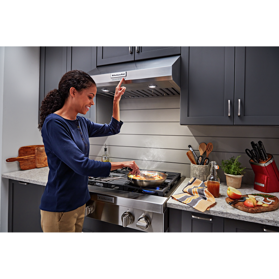 Kitchenaid® 30 585 CFM Motor Class Commercial-Style Under-Cabinet Range Hood System KVUC600KSS