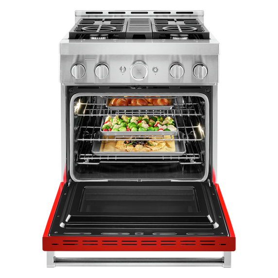 KitchenAid® 30'' Smart Commercial-Style Gas Range with 4 Burners KFGC500JPA