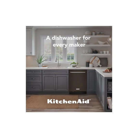 Kitchenaid® 44 dBA Dishwasher in PrintShield™ Finish with 360° Max Jets™ Third Rack KDTM604KBS Kitchenaid® 44 dBA Dishwasher in PrintShield™ Finish with 360° Max Jets™ Third Rack KDTM604KBS