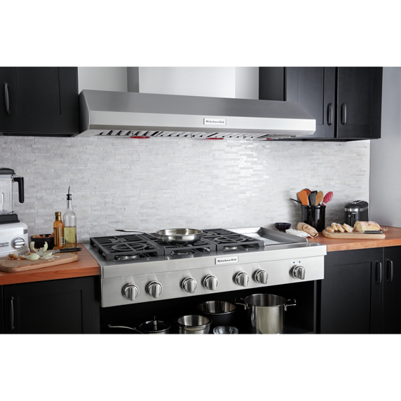 KitchenAid® 48'' 6-Burner Commercial-Style Gas Rangetop with Griddle KCGC558JSS