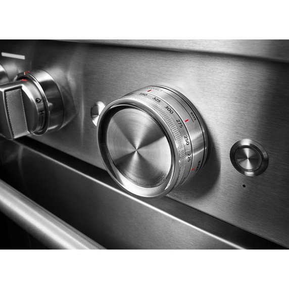 KitchenAid® 30'' Smart Commercial-Style Gas Range with 4 Burners KFGC500JSS