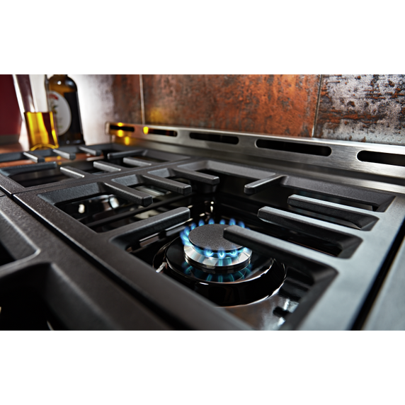 KitchenAid® 36'' Smart Commercial-Style Gas Range with 6 Burners KFGC506JSS