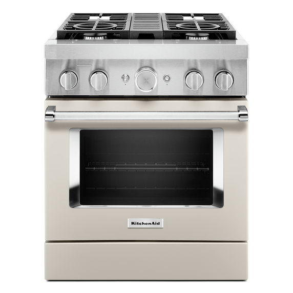 KitchenAid® 30'' Smart Commercial-Style Dual Fuel Range with 4 Burners KFDC500JMH