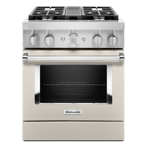 KitchenAid® 30'' Smart Commercial-Style Dual Fuel Range with 4 Burners KFDC500JMH