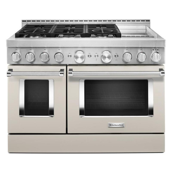 KitchenAid® 48'' Smart Commercial-Style Gas Range with Griddle KFGC558JMH