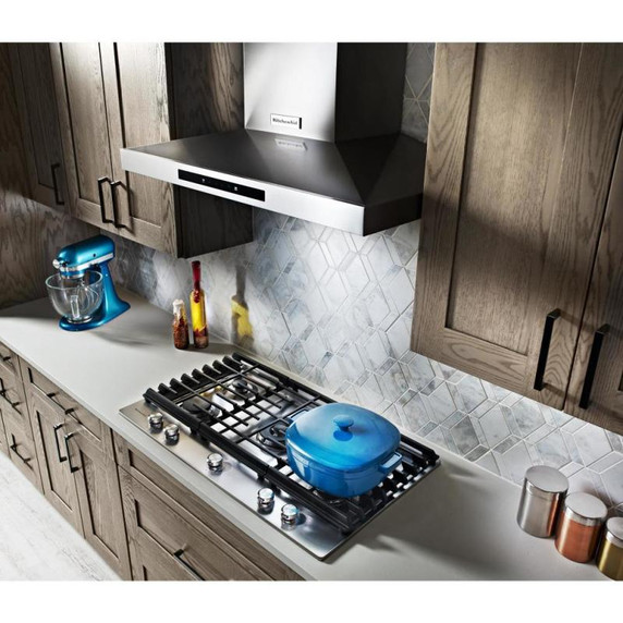 Kitchenaid® 36" 5-Burner Gas Cooktop with Griddle KCGS956ESS