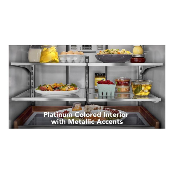 Kitchenaid® 26.8 Cu. Ft. Standard-Depth French Door Refrigerator with Exterior Ice and Water Dispenser KRFF577KPS Kitchenaid® 26.8 Cu. Ft. Standard-Depth French Door Refrigerator with Exterior Ice and Water Dispenser KRFF577KPS