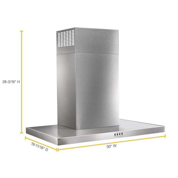 Whirlpool® 30" Stainless Steel Wall Mount Flat Range Hood WVW57UC0FS